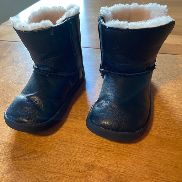 UGG Other - Little Kids Size SM black Leather UGG Boots